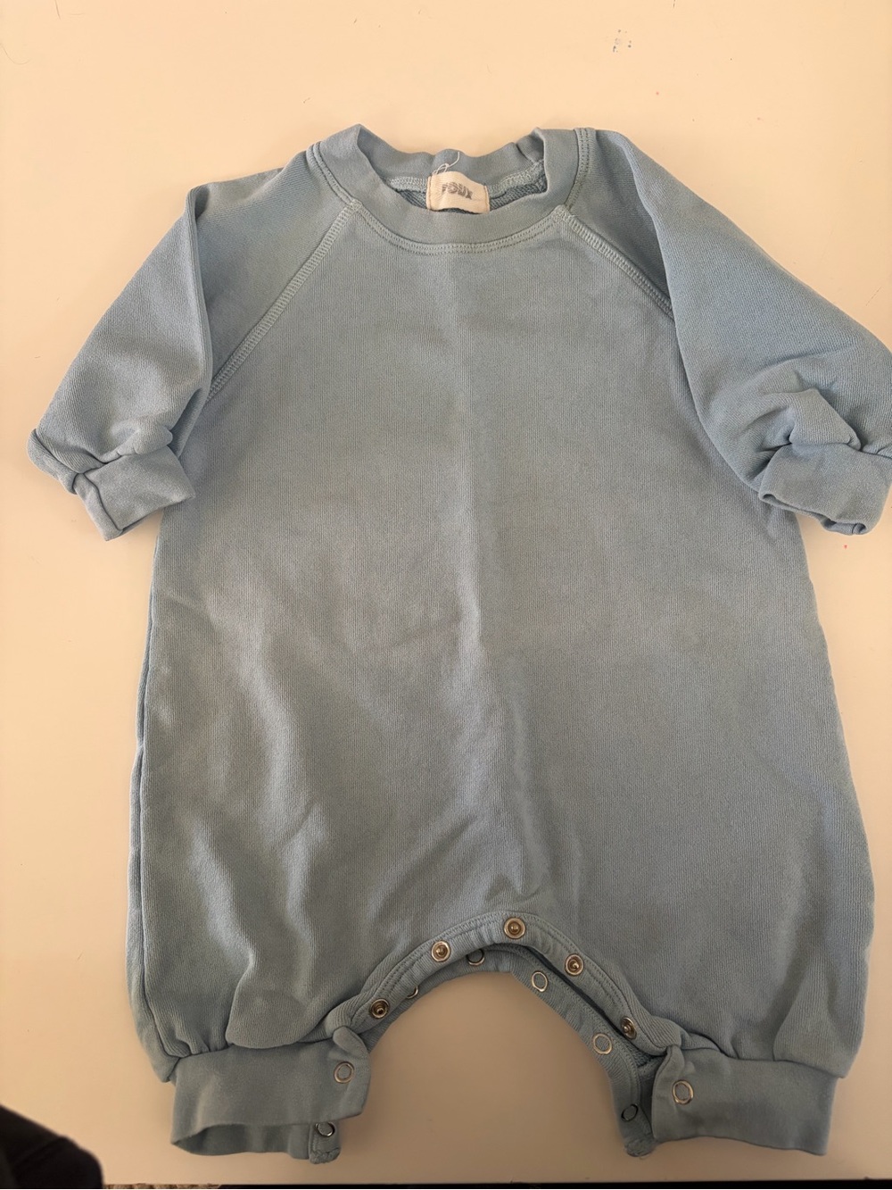 Roux organic cotton Light Blue One-Piece sweatsuit romper